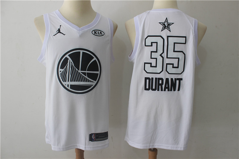 Men Golden State Warriors 35 Durant White 2108 All Stars NBA Jerseys